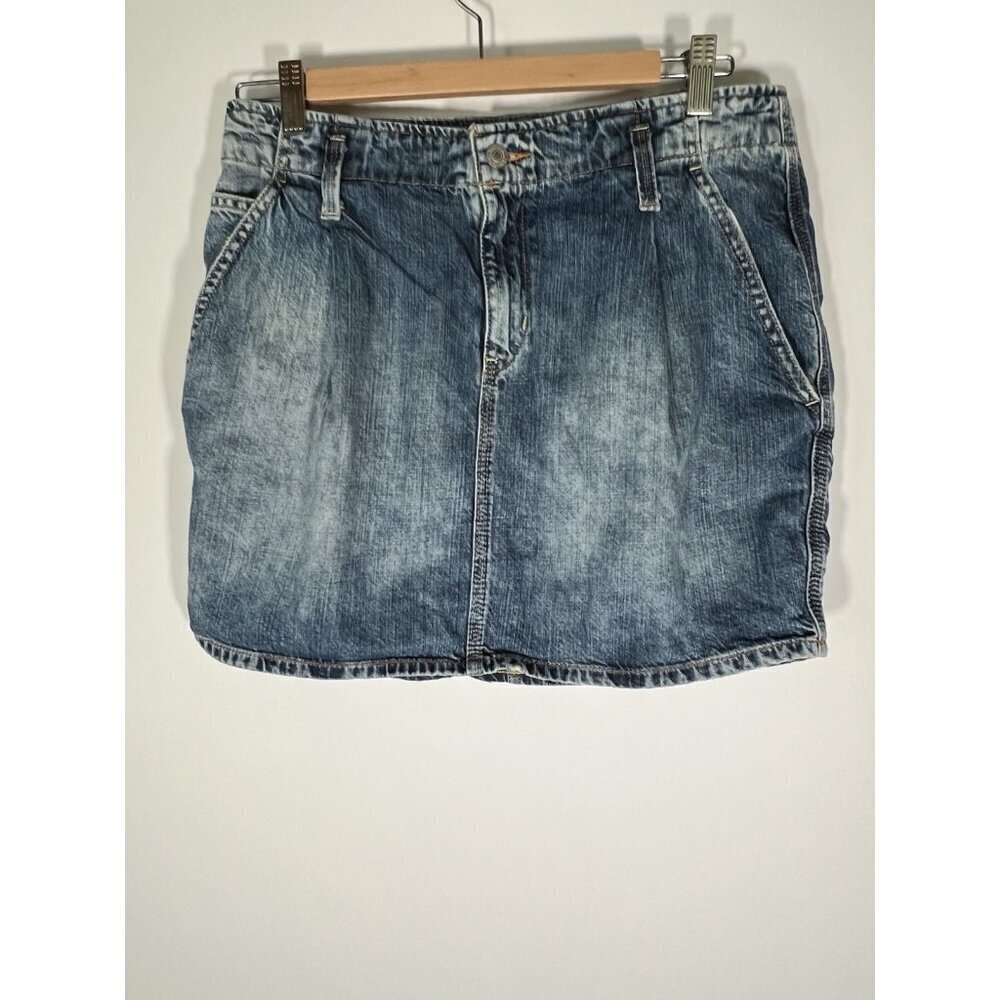 Vintage Y2K Denim & Supply Ralph Lauren pleated denim mini skirt 30 festival